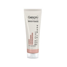 ماسک صورت و گردن روشن‌کننده و لایه‌بردار خاک رس قرمز ژنوبایوتیک مدل Red Clay حجم 100 میلی‌لیتر با عصاره برگ هلو و خیار، آنتی‌اکسیدان و از بین برنده تیرگی و لکه، مناسب انواع پوست